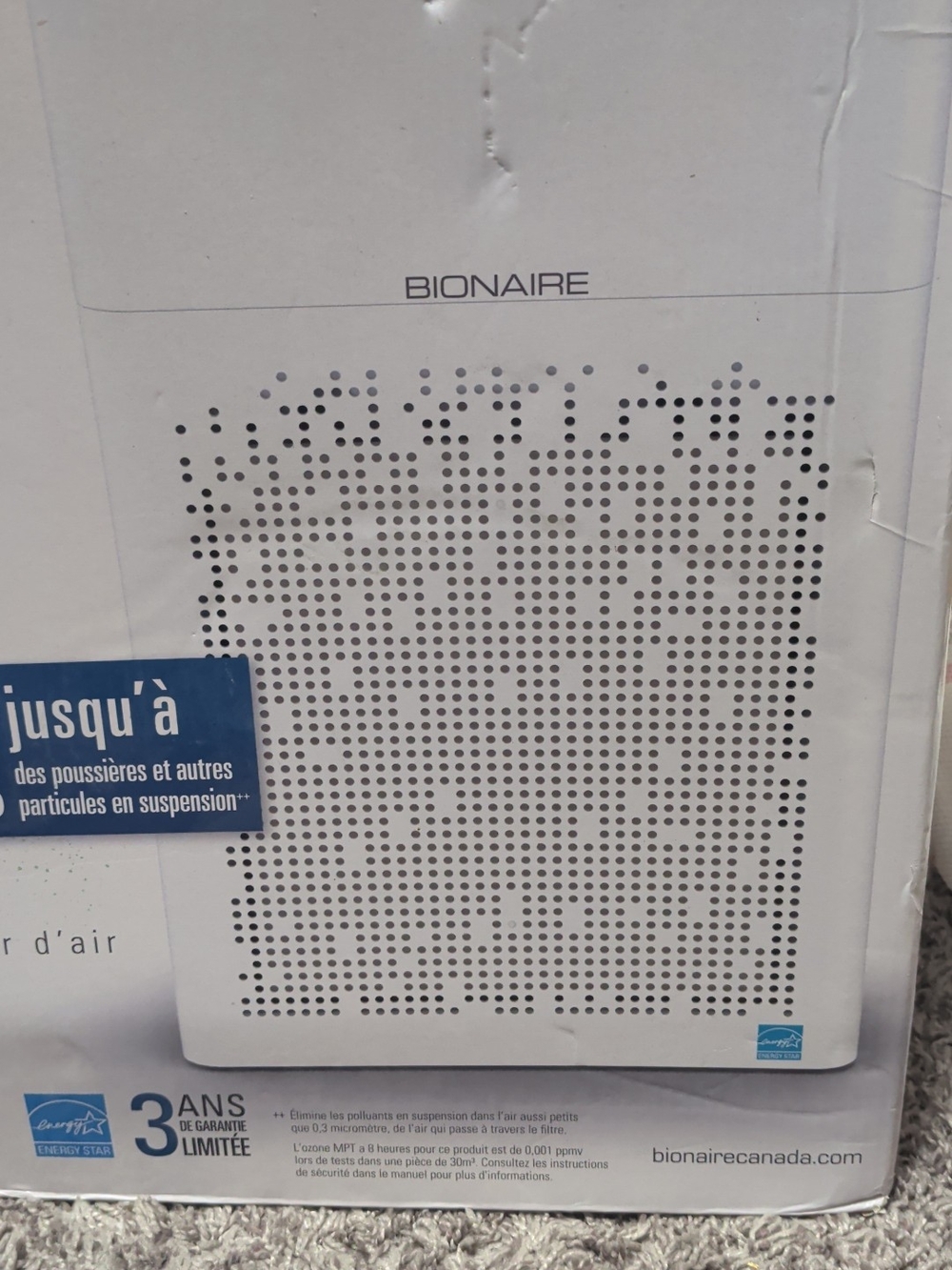 Bionaire Air Purifier - White Brand New In Box